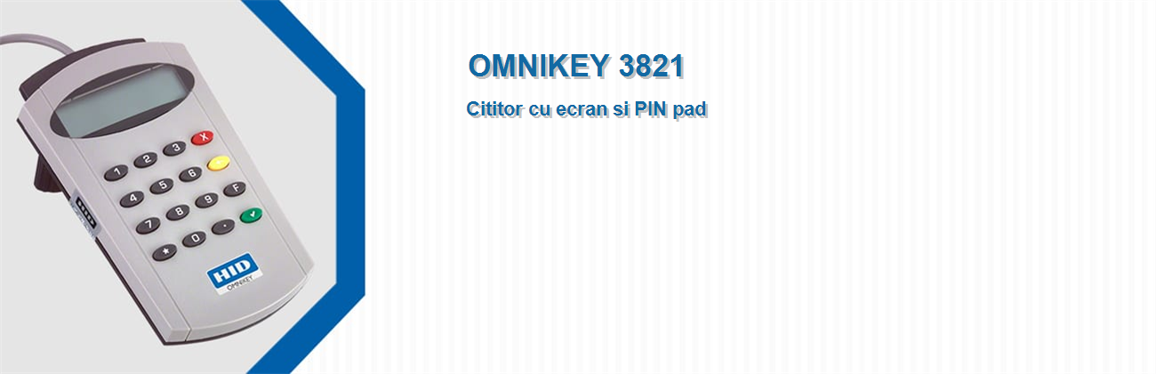 HID Omnikey 3821 cu ecran si PIN pad